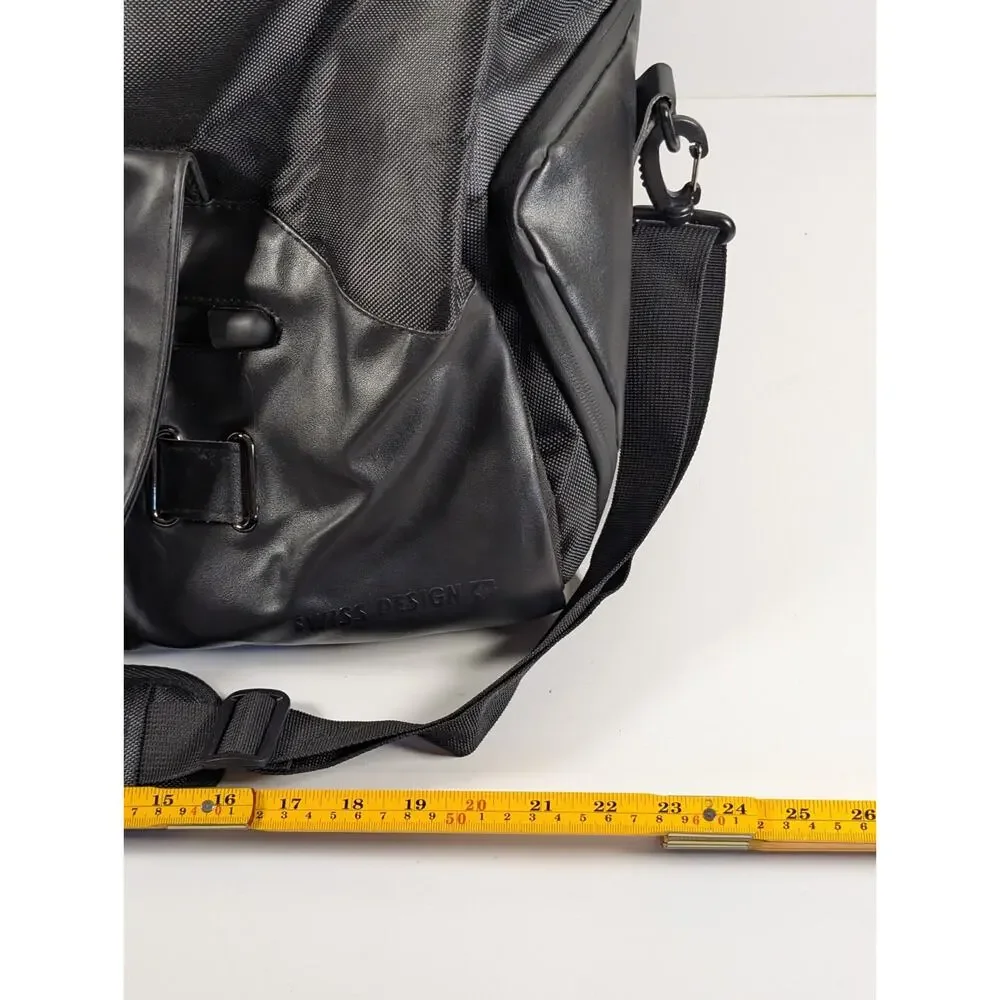 Swiss Design Hanging Garment Bag Convertible Duffel Suit Travel Bag Black 24